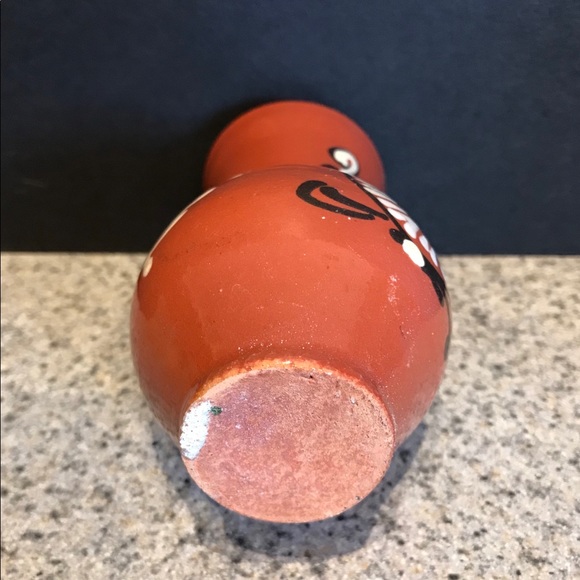 Vintage Hungarian Pottery Pitcher | Redware Vintage Jug with Quail Pattern. - Picture 6 of 8